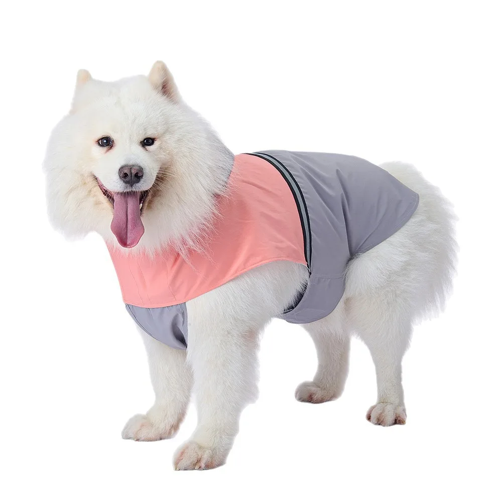 

MEIQI- Big Dog Raincoat, Four-foot Waterproof All-inclusive Breathable Pet Raincoat, Suitable for Side-breeding Golden Dogs