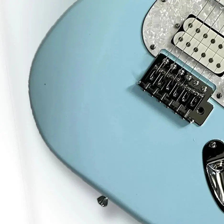 High-quality Sky Blue Strat Electric Guitar St Version ,SSH Pickups White Pearls Pickups OEM