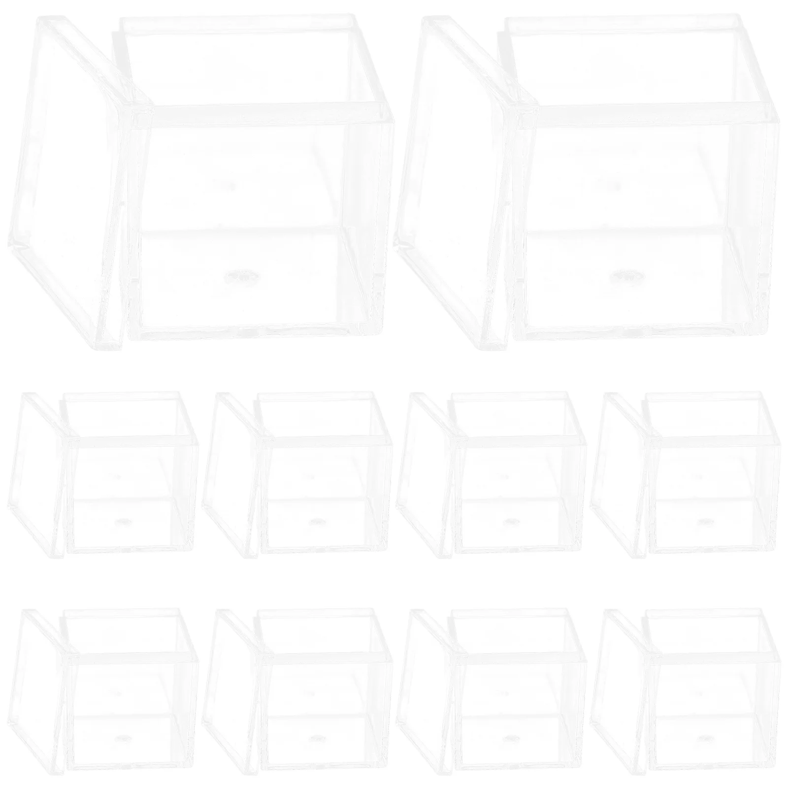 

10 Pcs Boxes Packing Square Container Party Candy Storage Cases Acrylic Transparent