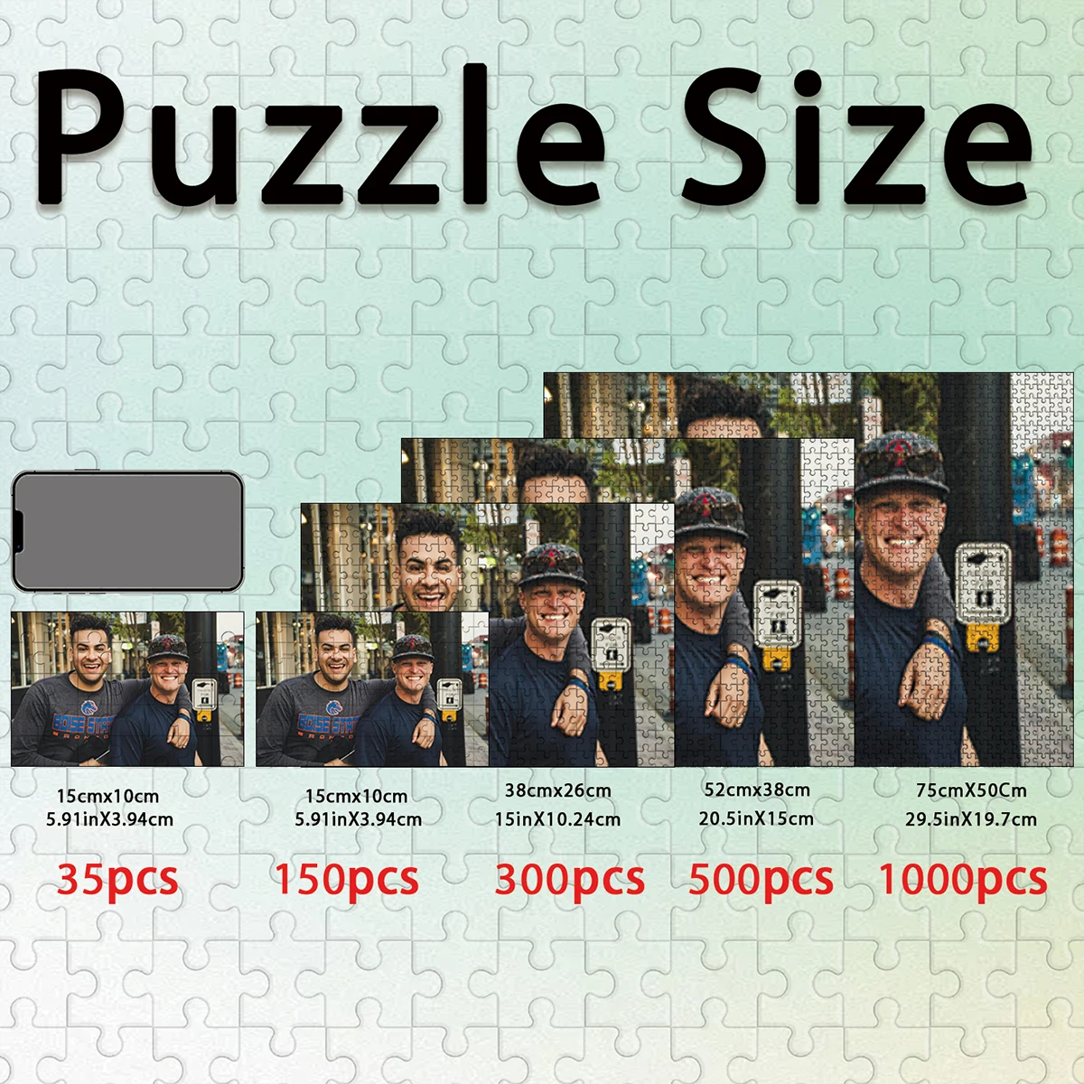 35/150/300/500/1000pcs family wish Custom Photo Personalised Decompression Puzzles Mosaic Custom DIY Personalised Photo Puzzles