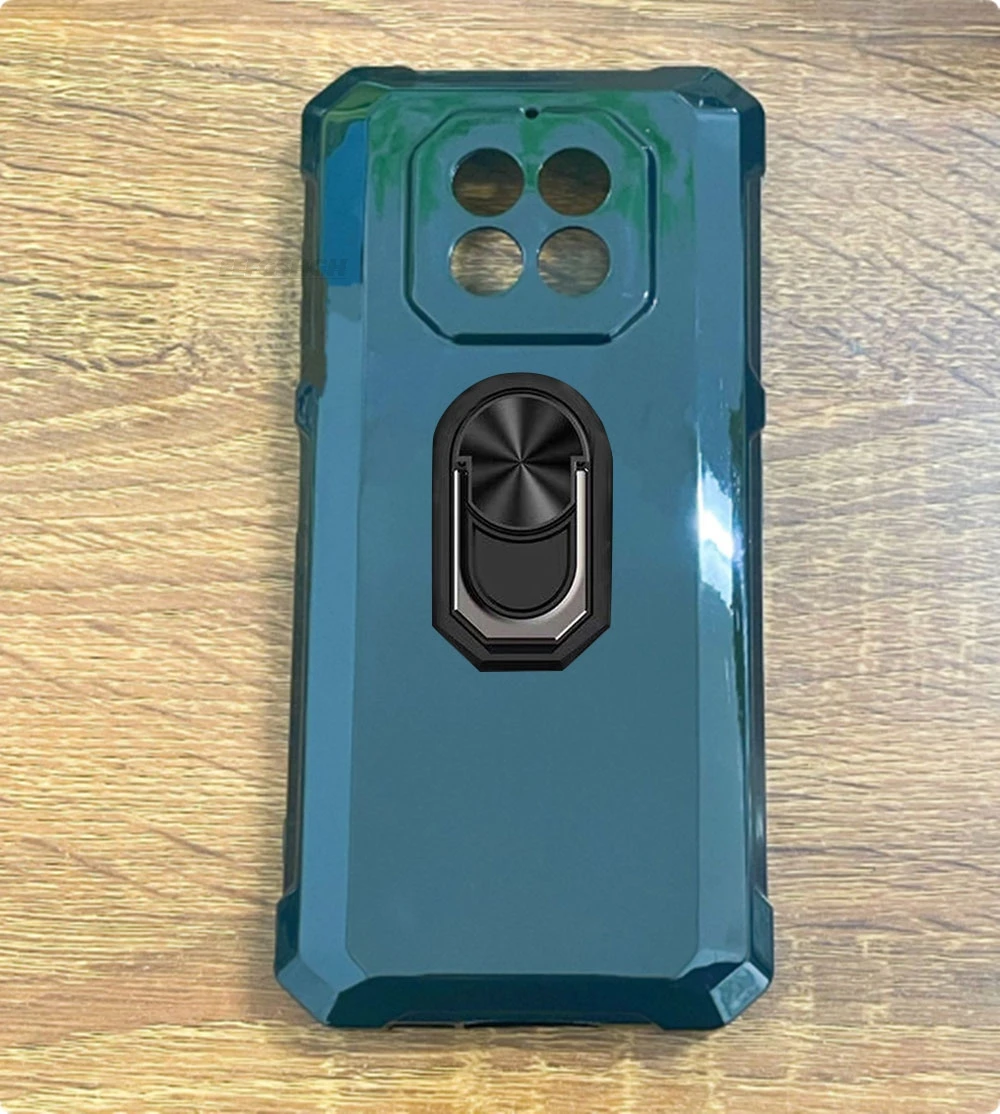 For Cubot KingKong ES 3 6.75" Back Finger Ring Soft TPU Silicone Case For CubotKingKongES3 ES3 Bracket Phone Cover