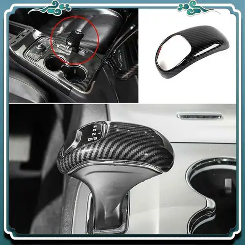 프리미엄 Jeep Grand Cherokee 2014-2015 탄소 섬유 기어 시프트 노브 시프터 레버 커버 트림 장식 프리미엄 Jeep Grand Cherokee 2014-2015 탄소 섬유 기어 시프트 노브 시프터 레버 커버 트림 장식