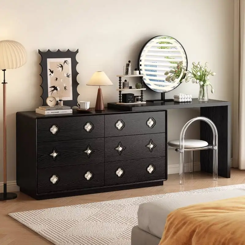Small Room Essentials Vanity Table Black Girls Mirror Makeup Vanity Table Bedroom Modern Europa Coiffeuse De Chambre Dressers