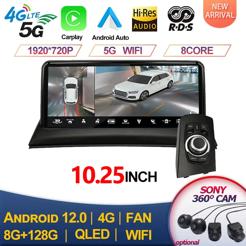 

10.25 Inch Screen For BMW X3 E83 Multimedia Auto Video Navigation GPS Stereo Headunit WIFI 4G BT Android 12 Car radio