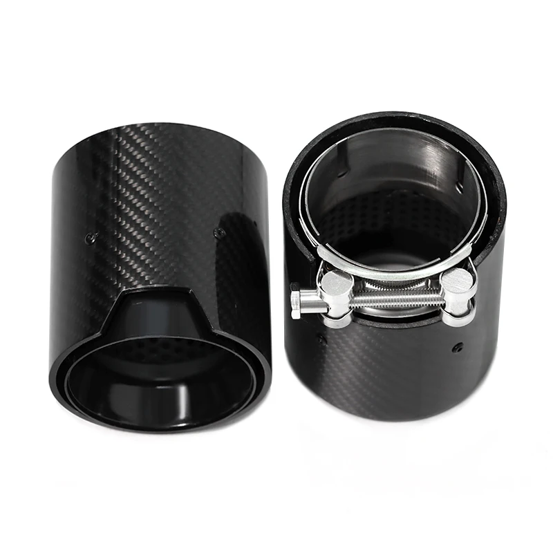 hhmPlug Exhaust Tip For BMW X Series G01 X3 G02 X4 2018-2021 Polished M Performance Style Carbon Fiber Exhaust Tips Nozzle Tailp