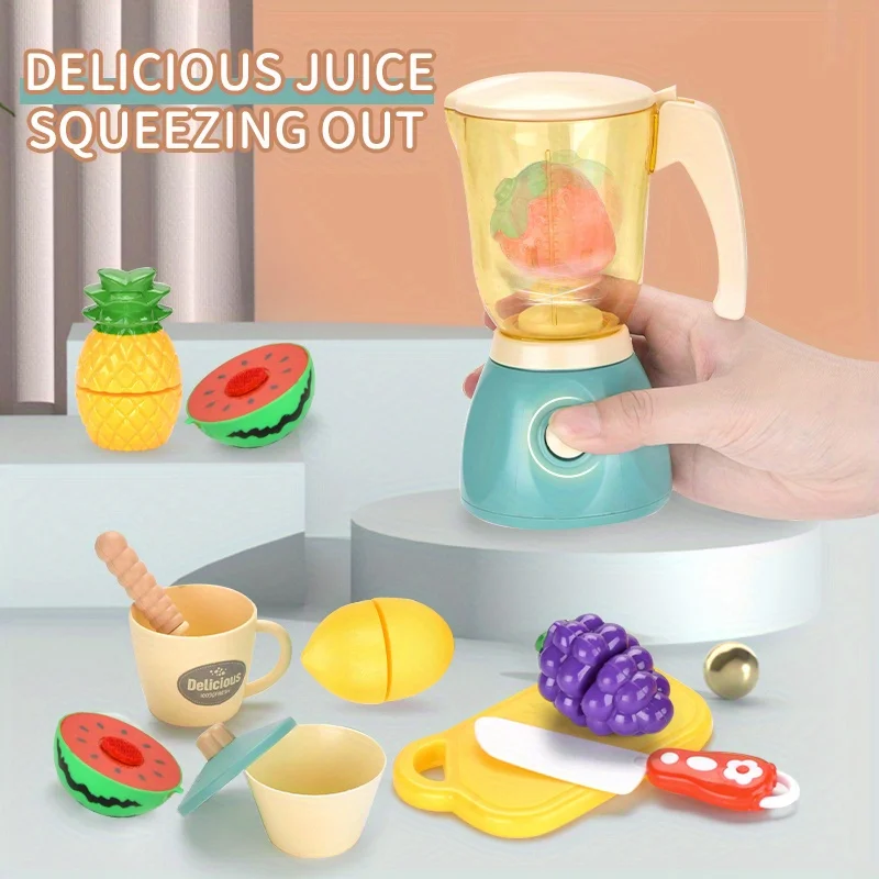 

17Pcs Simulation Juicer Playset, Early Learning Cognitive, Household Role Play Toy, Children's Gifts, Encourage Creativity