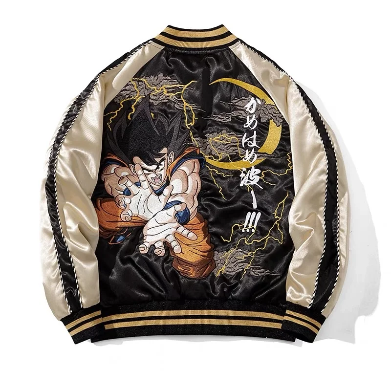 Embroidered Jacket Baseball Jacket Men's Anime Top Coat 316