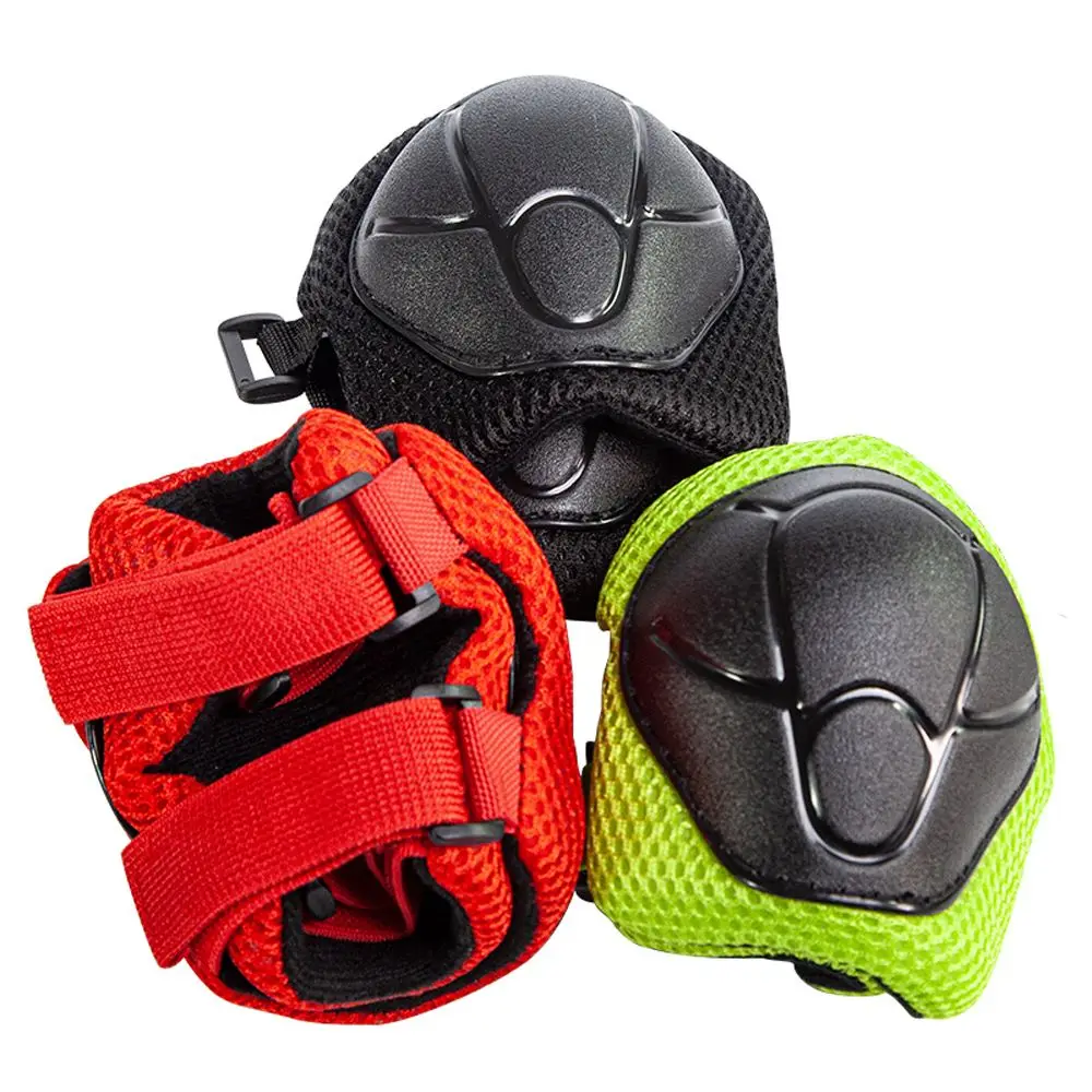 

Skating Safety Knee Protector Cycling Sports Kits Safety Brace Elbow Pads Protective Gears Set Knee Pads Set Wrist Guards