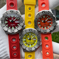 STEELDIVE Diving Men Watch 42.2mm Monster Automatic Mechanical 20Bar Waterproof Wristwatch C3 Luminous Sapphire NH35 Steel Bezel