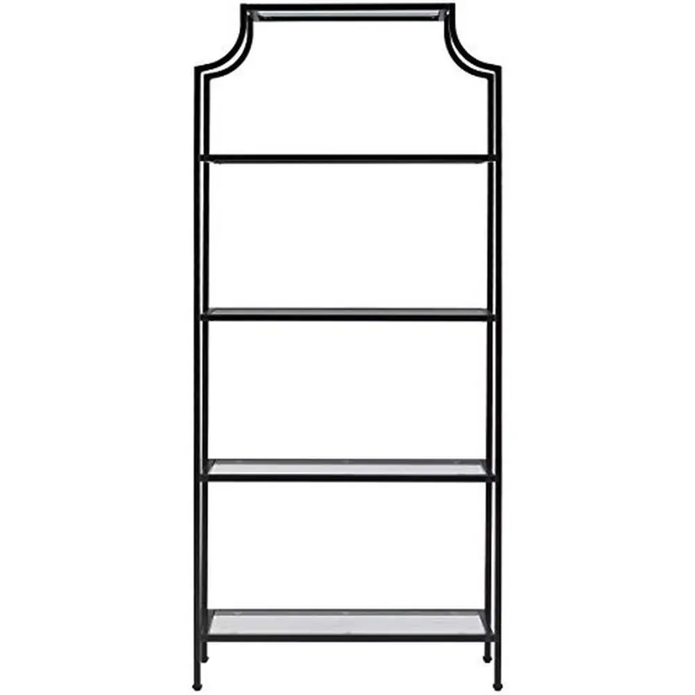 Etagere Estante Industrial, 4-Tier Vidro, Óleo-friccionado, Bronze Display Organizer, Pagode Estilo