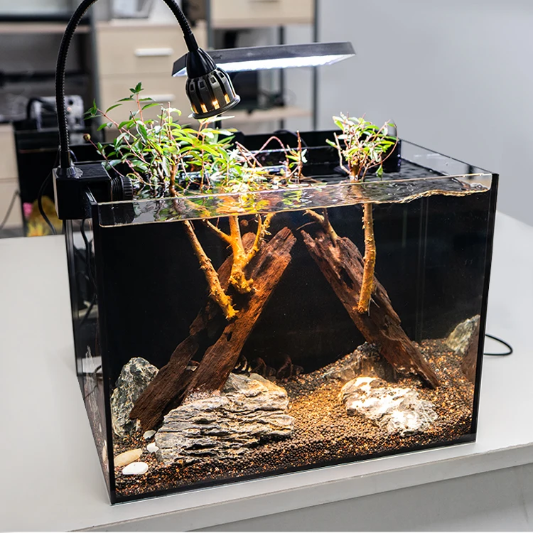 

Portable Aquarium Living-room Desktop Fish Tanks with Filter System Home Fiberglass Fish Tank Without Pump and Light