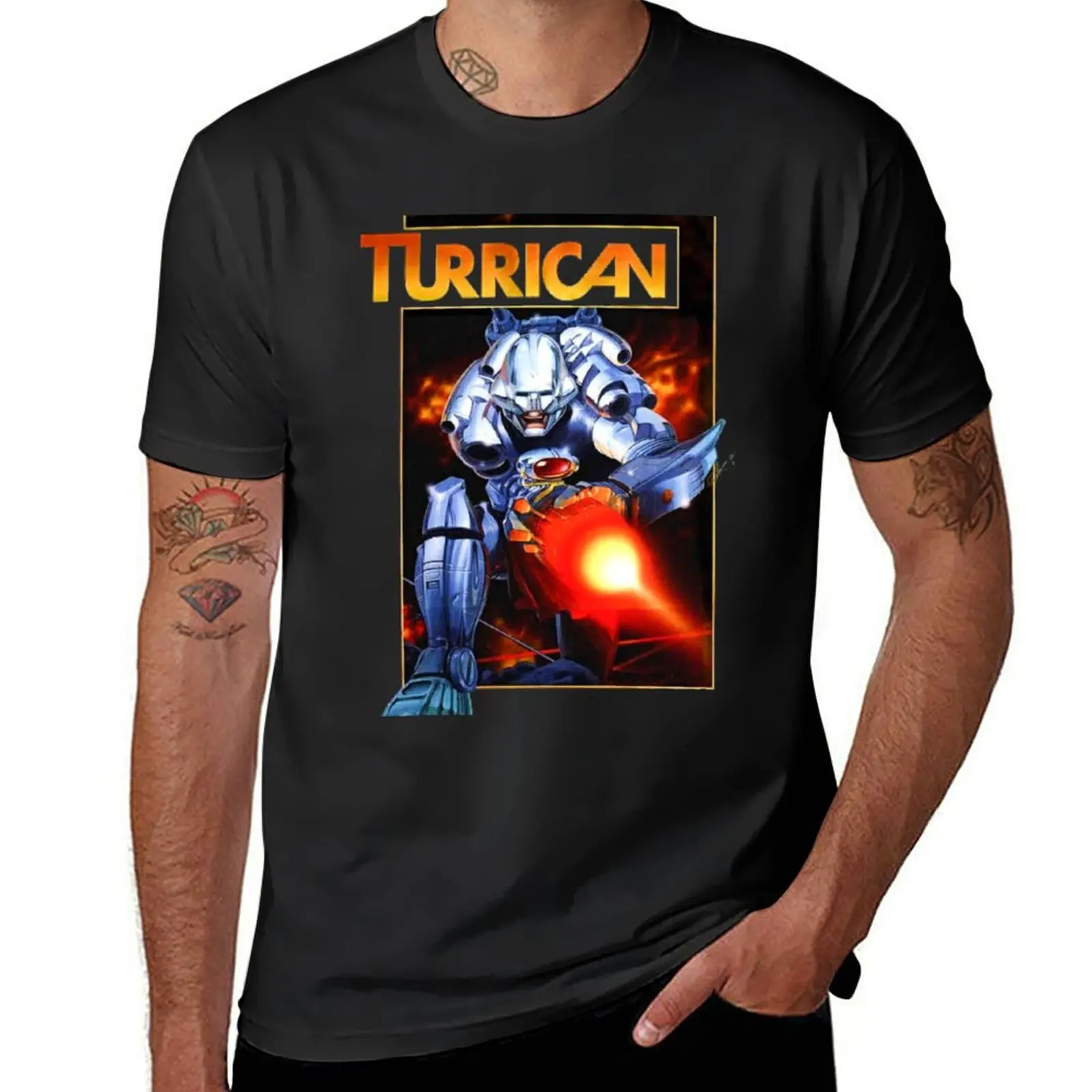 

New Turrican (Transparent) C64 T-Shirt summer top t shirt man Men's t-shirts