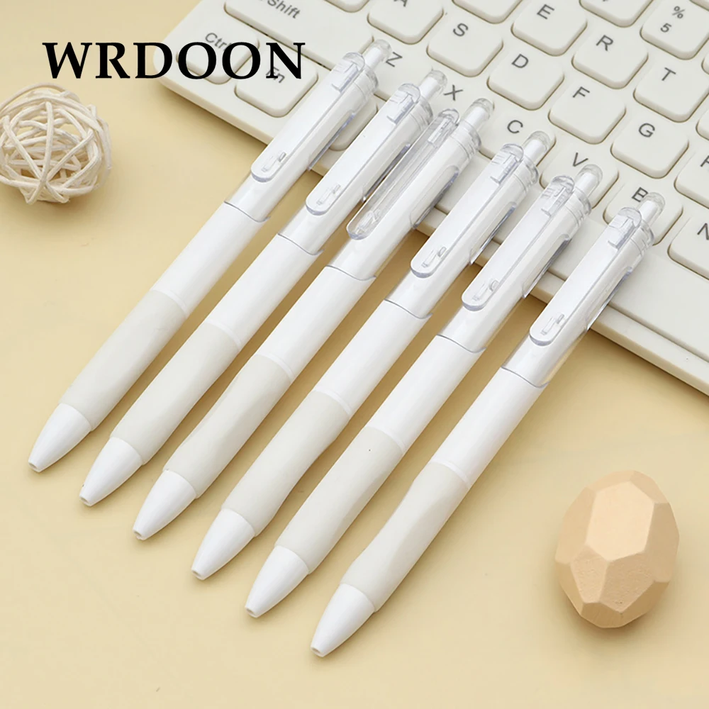 2/4pcs Retractable Gel Pens Black Ink 0.5mm Rollerball Pens Office White Pen Writing Office Business Signature School Supplies