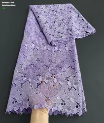 3.5 Yards Czech Stones Guipure Lace Prestigious Embroidery African Cord Fabric Sewing Nigerian Garment Ceremony Wedding Cloth