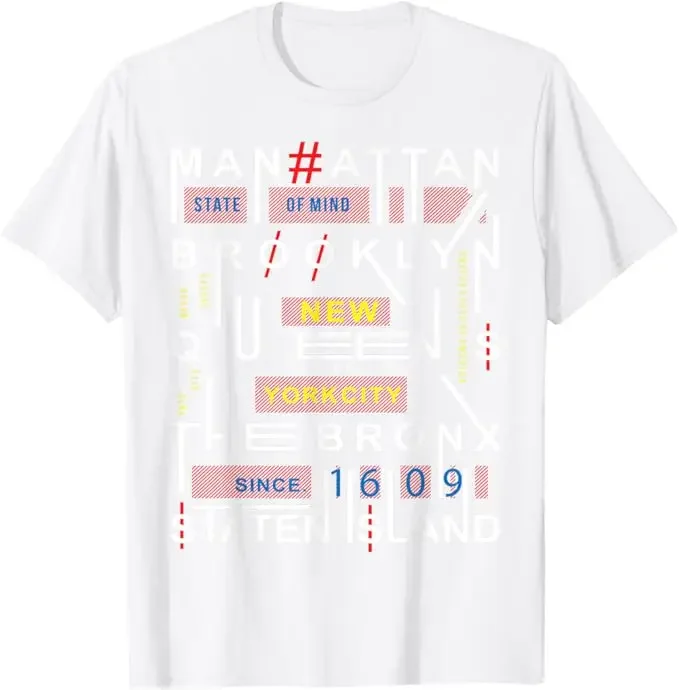 مدينة نيويورك التفاح الكبير برونكس كوينز مانهاتن جزيرة ستاتن تي شيرت الرجال النساء الصيف موضة خمر القطن طاقم الرقبة تي شيرت #2