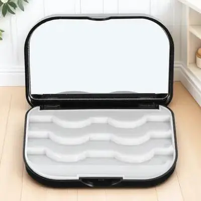 

1Pcs Eyelash Storage Case Plastic Organizer Easy Open Close Lash Container Waterproof False Lash Holder for Safe Storage
