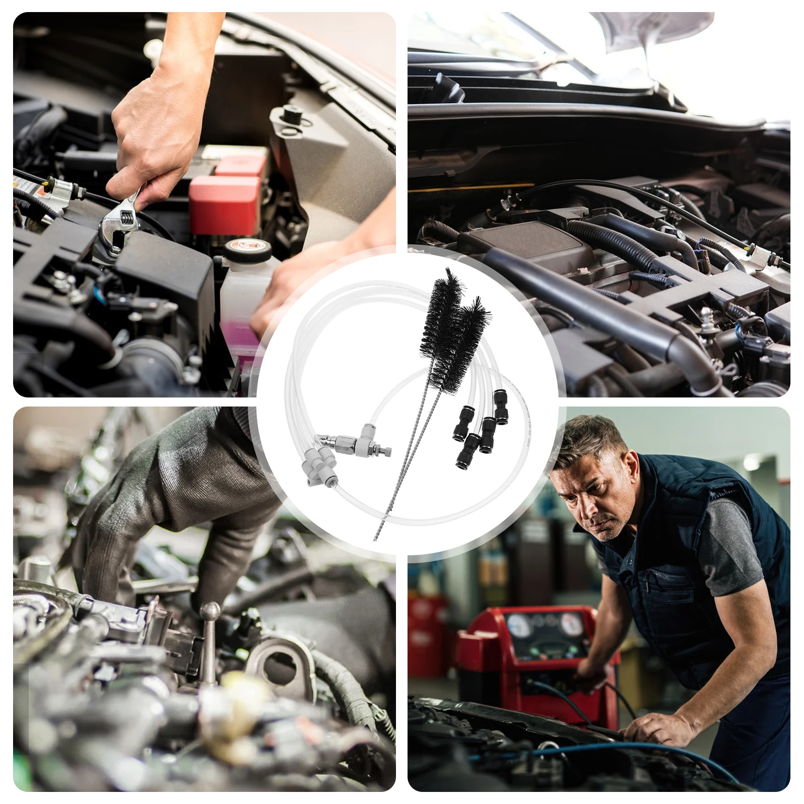

1 set Carbon Deposits Cleaner Car Engine System Tool Pneumatic Efficiency Cleaning Equipment Automotive Parts Engine