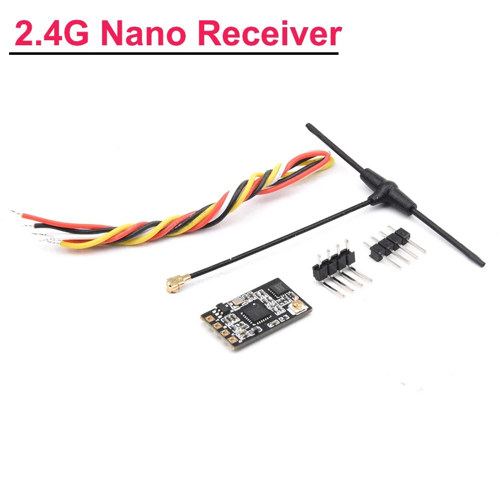 

ELRS Nano Receiver ExpressLRS 2.4G Nano RX-приемник с антенной типа T Поддержка обновления Wi-Fi для RC FPV гоночного дрона дальнего действия