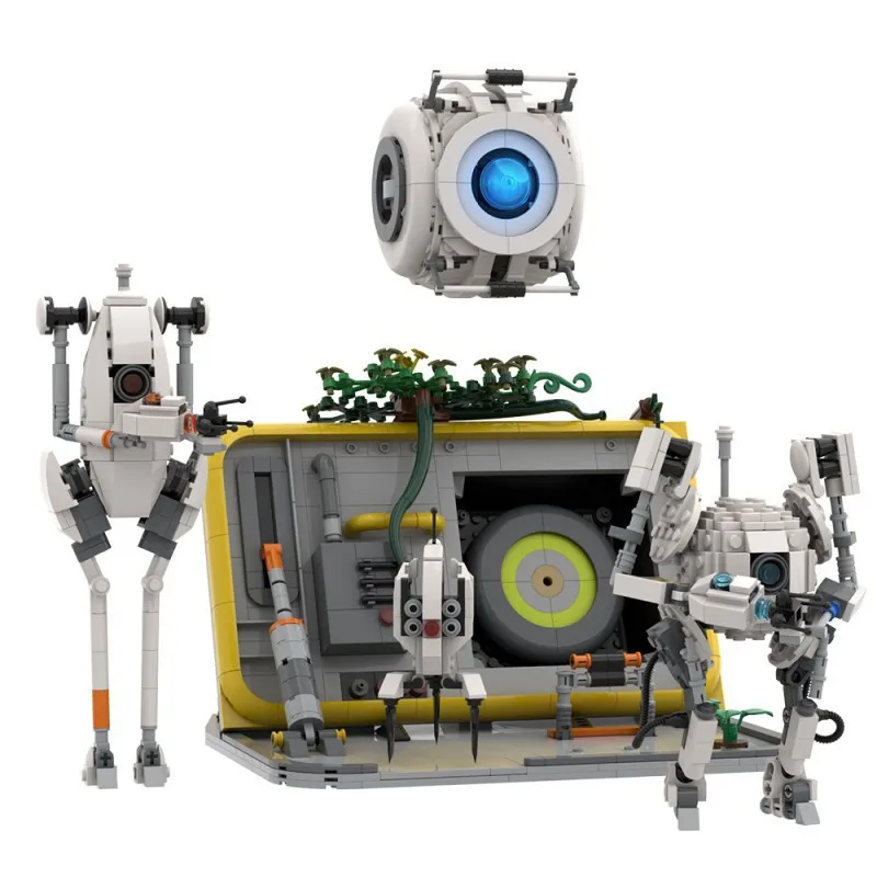 1274PCS MOC Portal Wheatley Building Blocks Assembly Toys Creative Design Smart Robot Bricks Light Up Toys for Kids Adults Gifts
