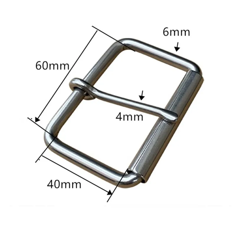 Stainless Steel Pin Buckle Bag Horse Saddle Accessories Woman Belt Roller Buckle 42mm