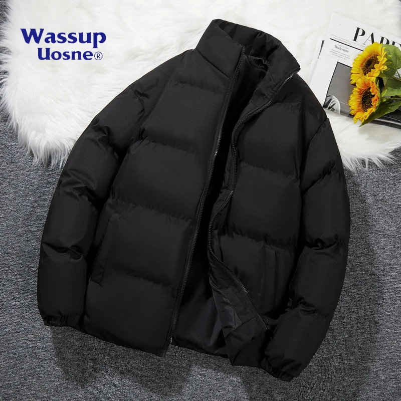

WASSUP мужское пуховое хлопковое пальто с воротником-стойкой, зимнее пальто, модная ветрозащитная верхняя одежда с хлопковой подкладкой, подставка