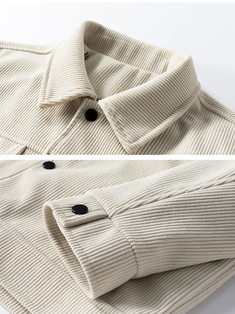 سترة سروال قصير للرجال معطف بني عتيق غير رسمي للخريف والشتاء ملابس خارجية سميكة دافئة ملابس خروج يومية على الطراز الكلاسيكي #6