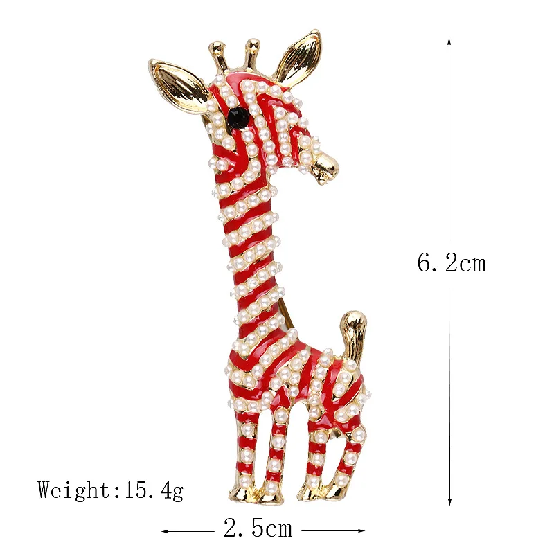 Broches de girafe pour femmes et hommes, épingles en émail, bijoux cadeaux, belle perle animale, accessoires décontractés, sac de fête 03, vêtements pour enfants