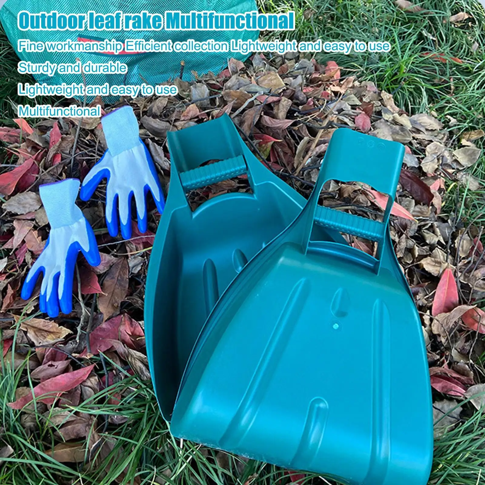 

Leaf Scoops Hand Rakes Sturdy Ergonomic Grip Leaf Rake Lightweight Ergonomic Sturdy Scoop for Waste Debris Backyard Cleaning