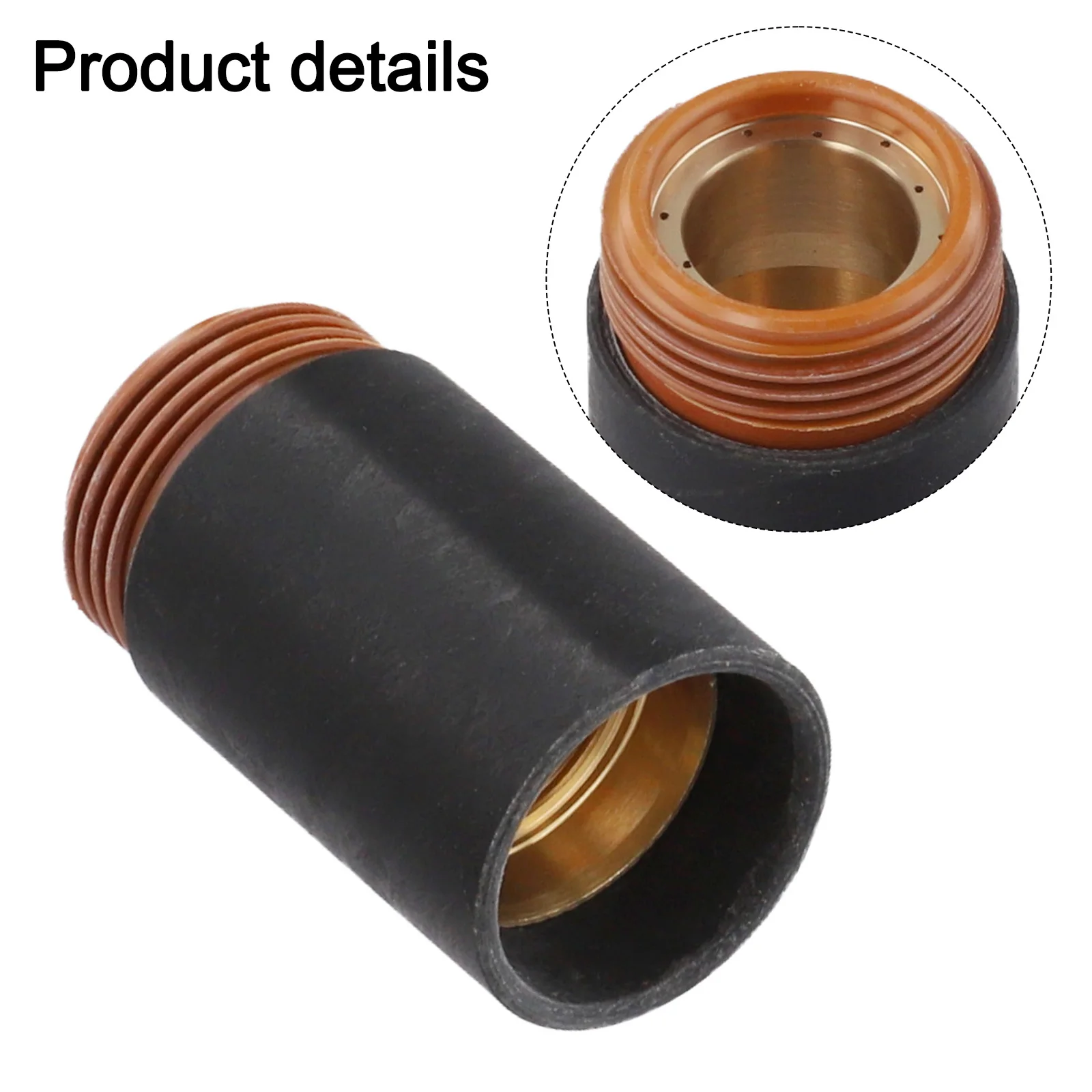 220854 Plasma Retaining Cap for MAX105 Torch Made of Bakelite Polymer and Brass for Reliable Cutting Performance