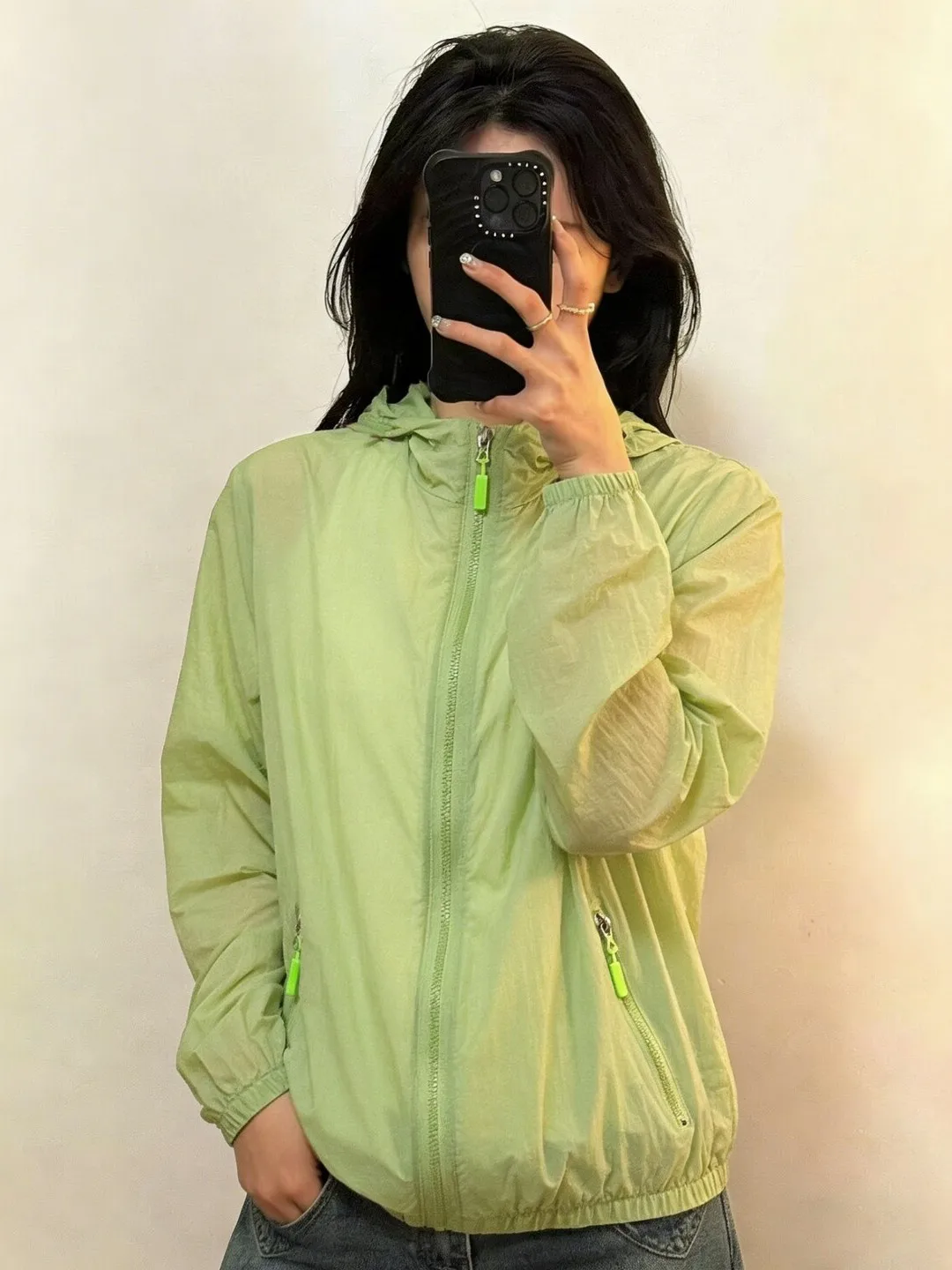 

Lightweight Breathable Fashionable Women's Outdoor Sun Protection Jacket plus Size Loose Fit Multi-Wear Long Sleeve Zipper