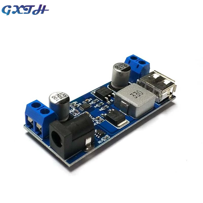 DC-DC convertitore Buck di alimentazione Step-Down da 24V/12V a 5V 5A sostituire il modulo di ricarica Step-down USB regolabile LM2596S per il telefono
