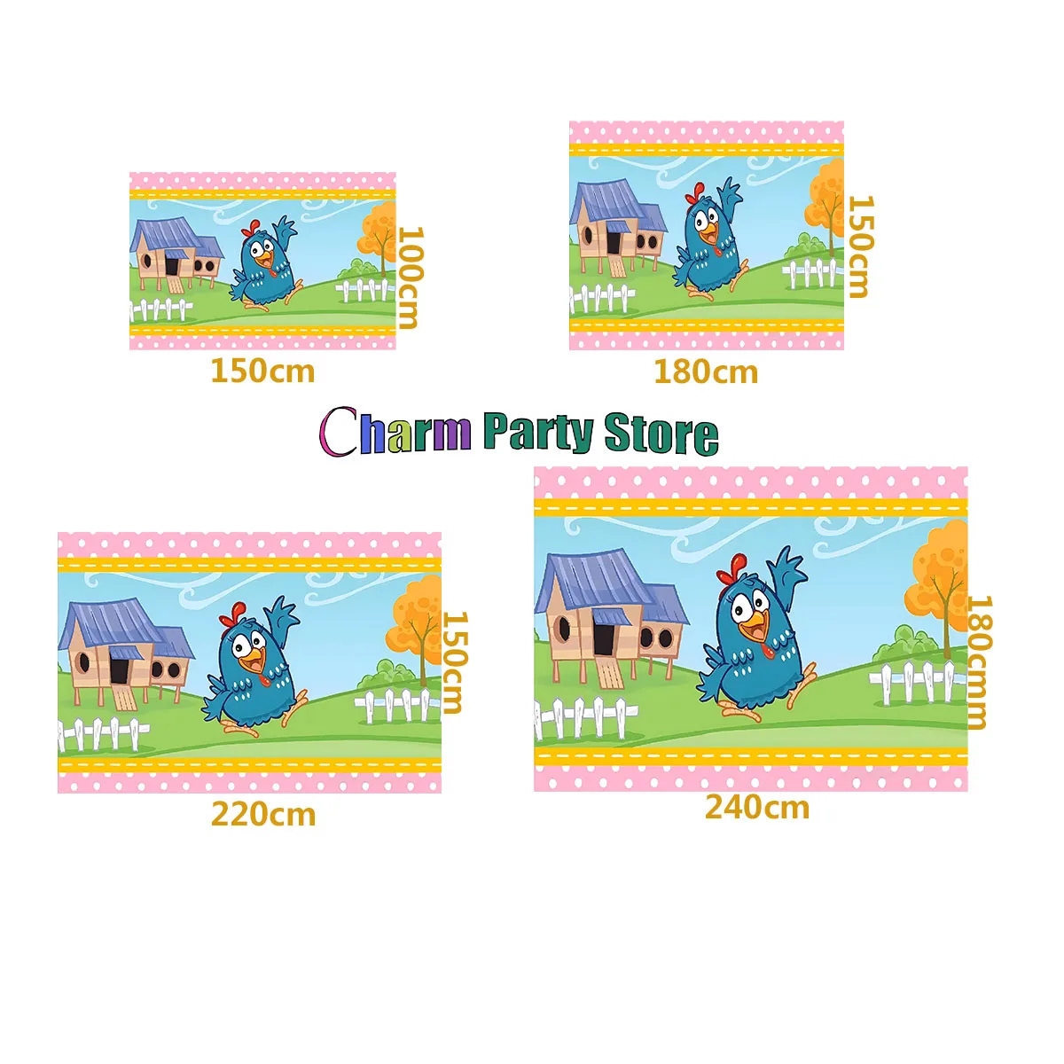 Chicken Farm Photography Background Happy Birthday Family Party Background Photo Studio Photography Cartoon Decor Prop Vinyl Kid