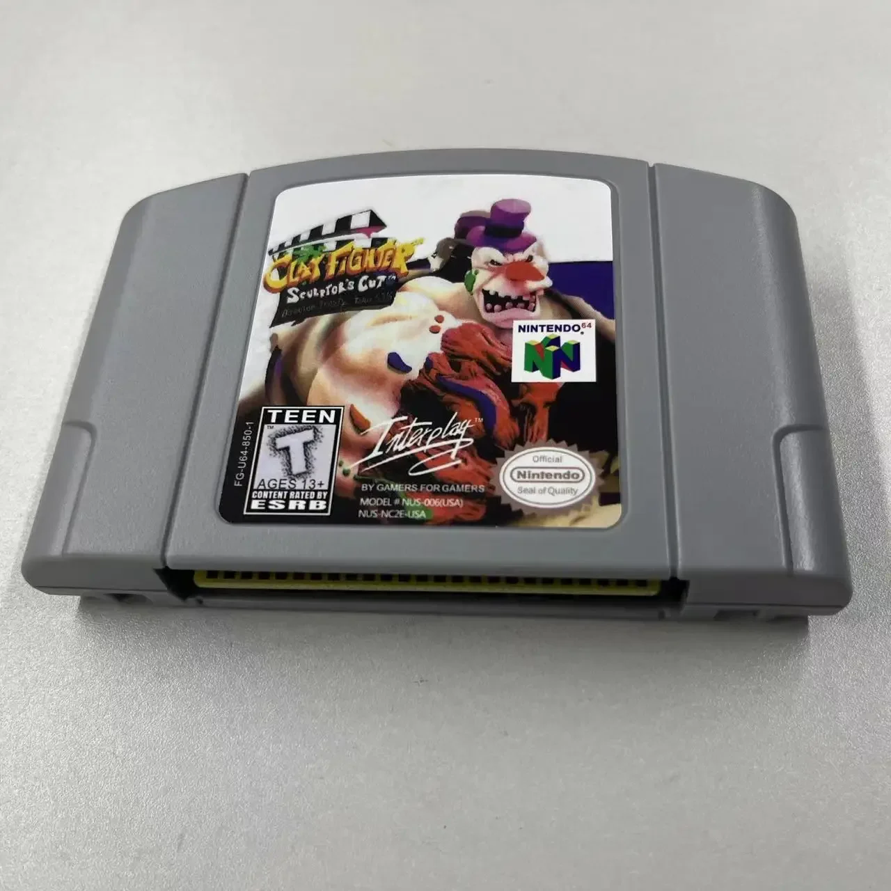 N64 Game Card for Clay Fighter -sculptors Cut Game Console Video Game Cartridge USA Version 64-bit Console Video  Cartridge Gift