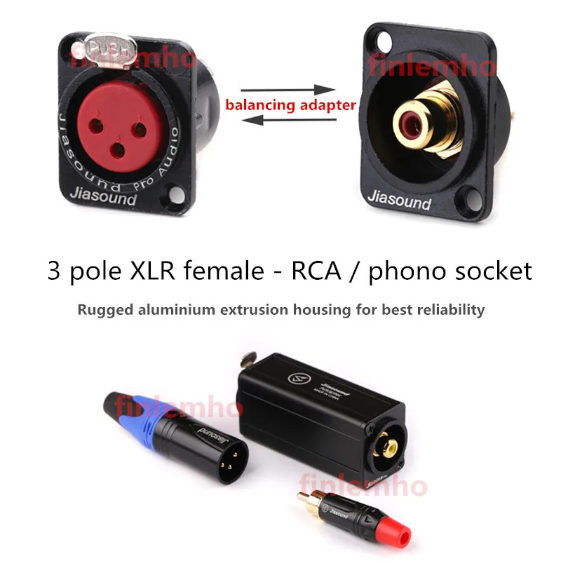 1 قطعة محول من XLR موصل الصوت إلى RCA فونو المقبس ل ملحقات كابل تسجيل استوديو المهنية الصوت المسرح المنزلي
