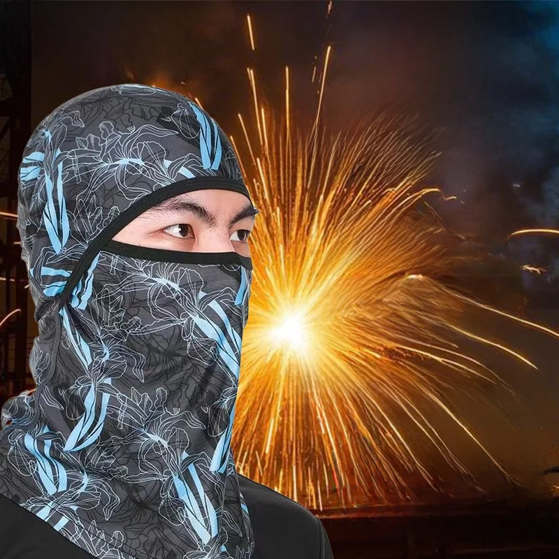  Welding Face Shield Full Face Ice Silk Head Cover Men's Special Protection against Sun And Dust Neck Cover Travel Cap