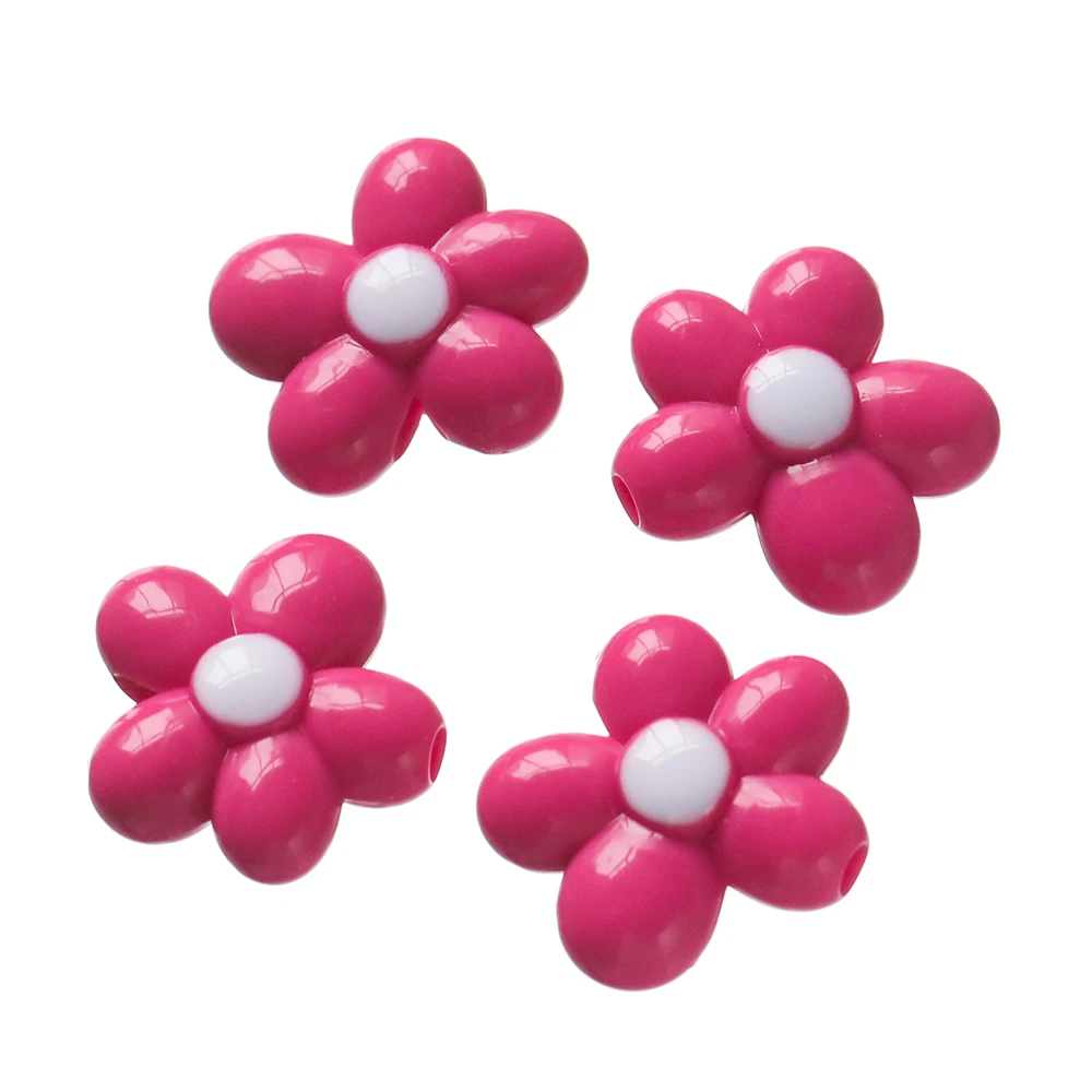 10pcs Daisy Small Flower Beads Acrylic Bead Loose Spacer Beads for DIY Jewelry Making Bracelets Necklaces Earrings - view 4