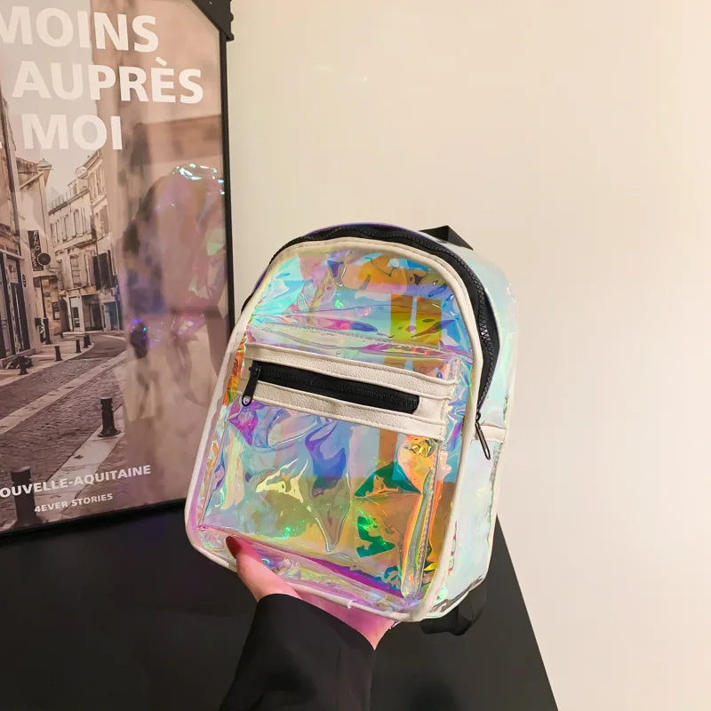 Holographic Small Backpacks For Teenage Girls Fashion Laser Pvc Women\'s Backpack School Backpack For Girls Satchel Mochila 2023