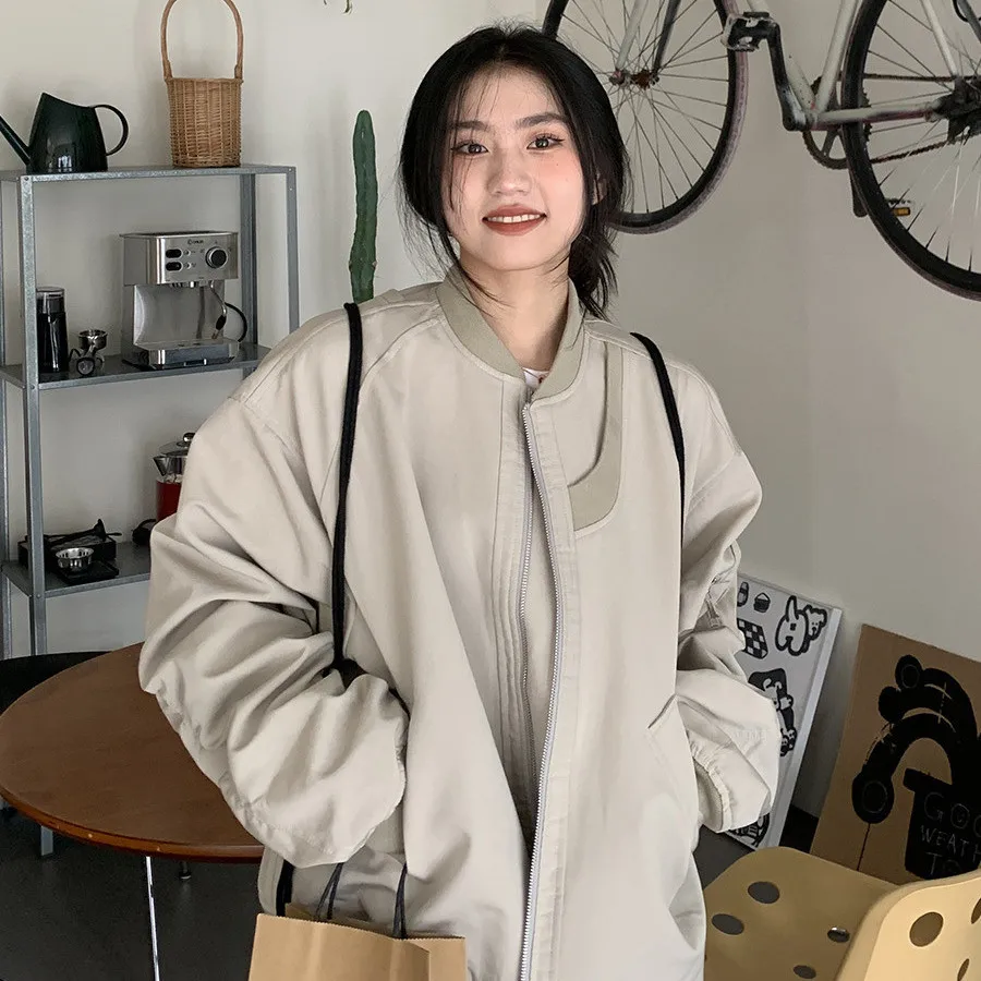 

Очень большая куртка-бомбер в американском пилотском стиле, осенне-зимняя, винтажная, рабочая, бейсбольная, верхняя одежда для молодежи, модная