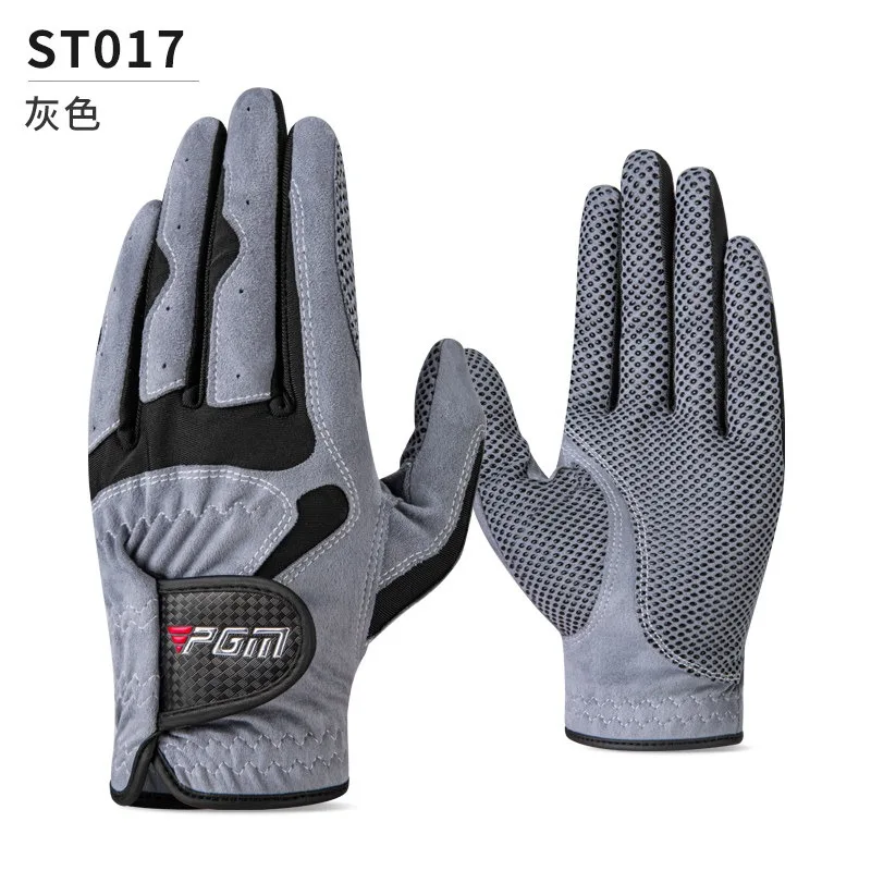 PGM Golf Gloves Men's Elastic Magic Gloves Non slip Breathable Microfiber Cloth Gloves Single Left Hand Blue/White/Grey ST017