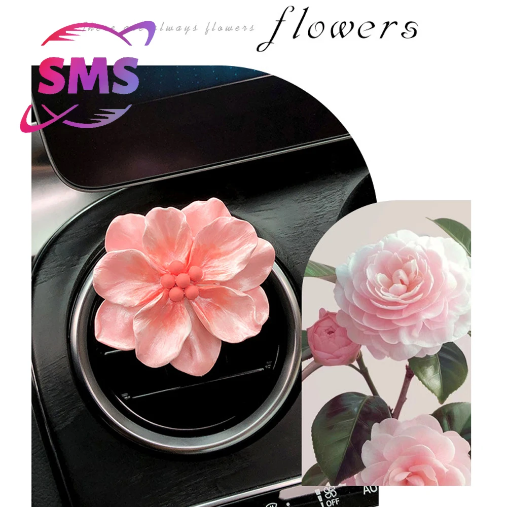 

Exquisite Camellia Flower Car air outlet Perfume decoration Air conditioner Aroma diffuser Temperament Goddess style Decoration
