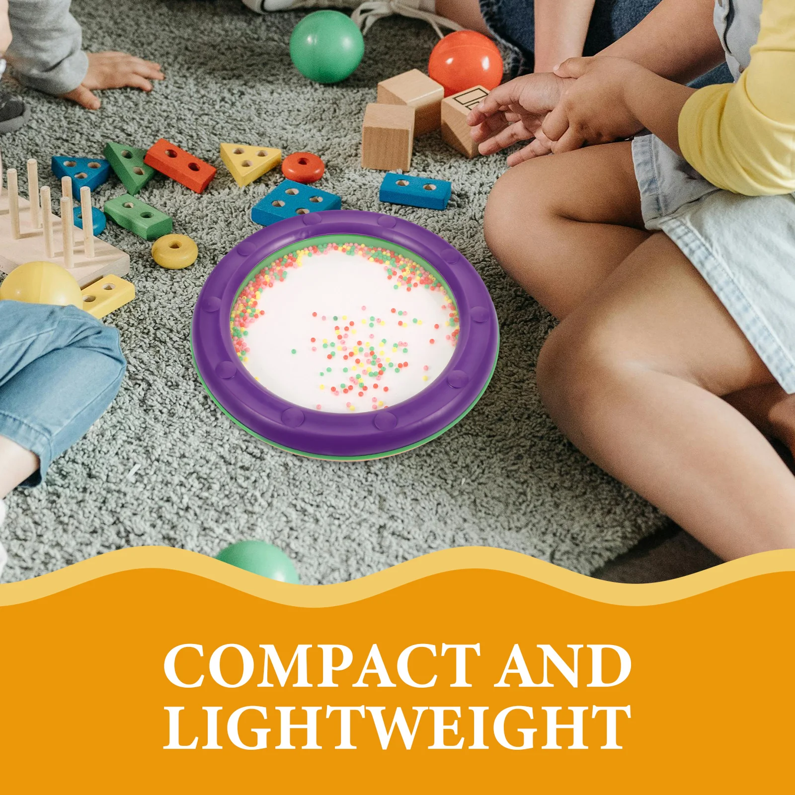 

JOINPAYA 10 Inch Plastic Wave Bead Percussion Instrument Sea Sound Toy for Kids Early Learning Home Kindergarten Use