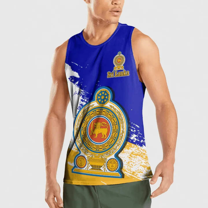 

New Sri Lanka Flag Graphic Tank Tops Harjauku Summer Sri Lankan Emblem Daily Casual Oversized Quick Dry Running Fitness Vest Tee