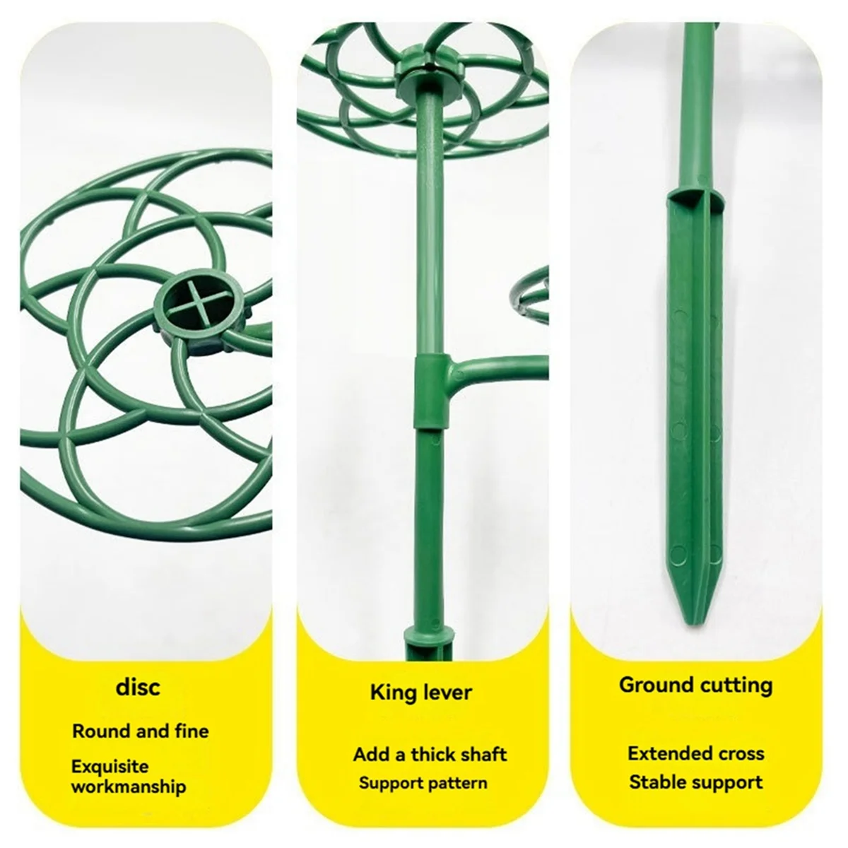 HHTL Juego de 2 soportes para flores de girasol, soporte para plantas de dos capas para escalar y injertar