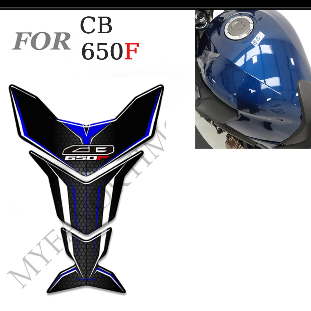 

Motorcycle Protector Tank Pad Gas Fuel Oil Kit Knee Fish Bone Emblem 3D Stickers Decals For Honda CB650F CB 650F 650 F