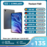 Teclast T60 12 inch tablet Android 14 2000x1200 T620 8 Core CPU Max 20GB RAM 256GB ROM 4G LTE type C 8000mAh Widevine L1