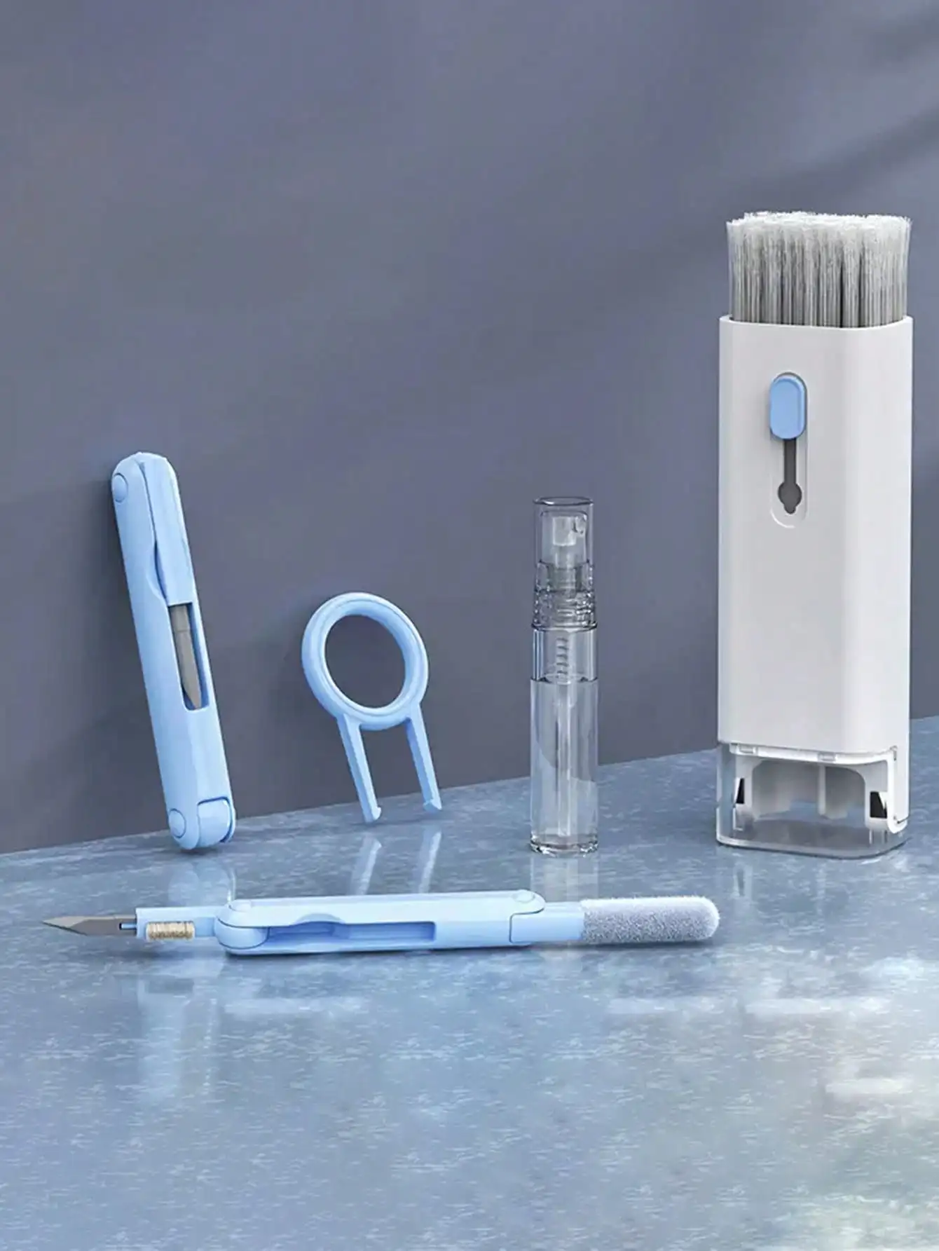 

7-in-1 Mechanical Keyboard Cleaning Kit Computer Dust Removal Tool with Soft Brush Multifunctional Dust Cleaner for Keyboards