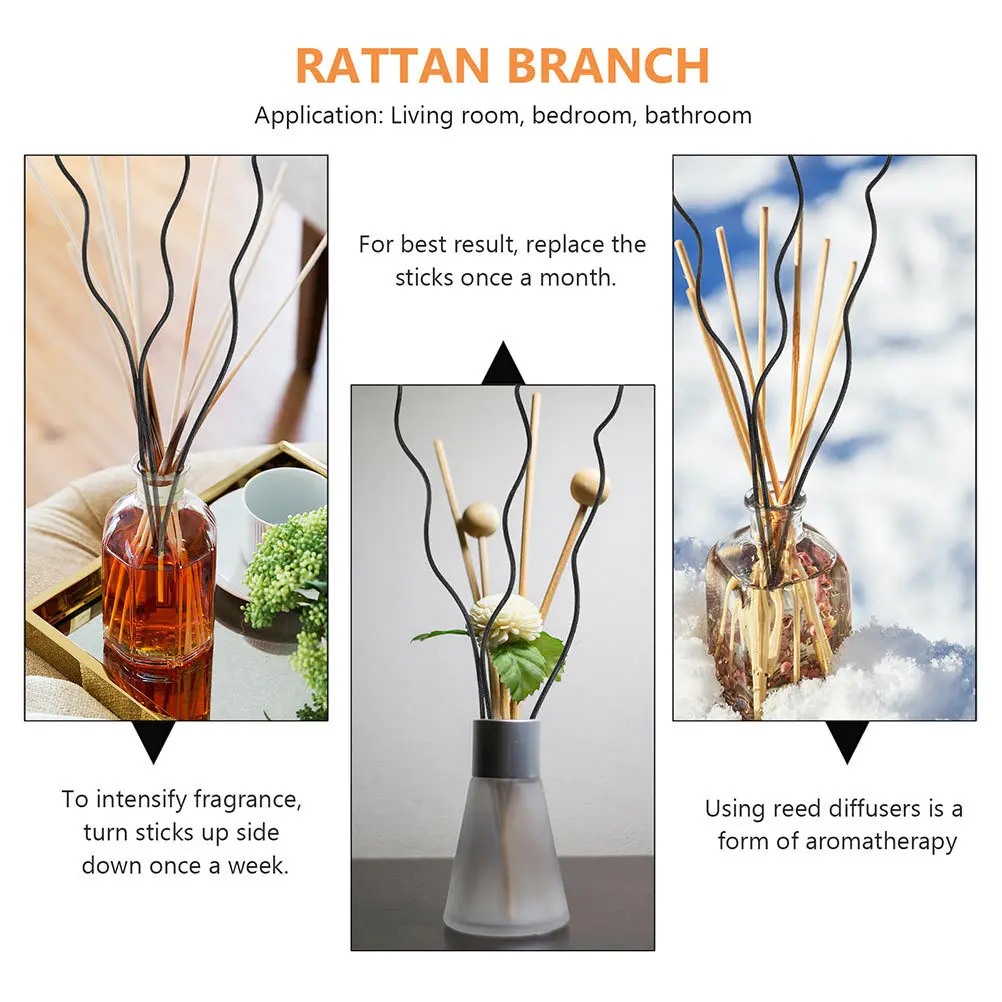 

20 Pcs Diffuser Aromatherapy Rattan Sticks with Reeds Replacement Parts Refill Dried Floral Fragrance