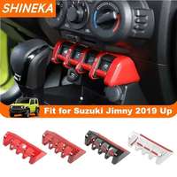 SHINEKA Car Window Lifting Switch Panel Trim Decoration Cover For Suzuki Jimny 2019 2020 2021 2022 2023 Up Interior Accessories