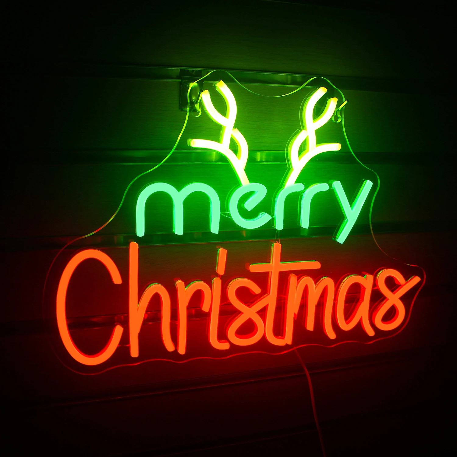 

Merry Christmas Neon Sign Deer Led Neon Sign Room Decor Wall Lamp For Party Home Bar Club Bedroom Dimmable Decor USB Powered