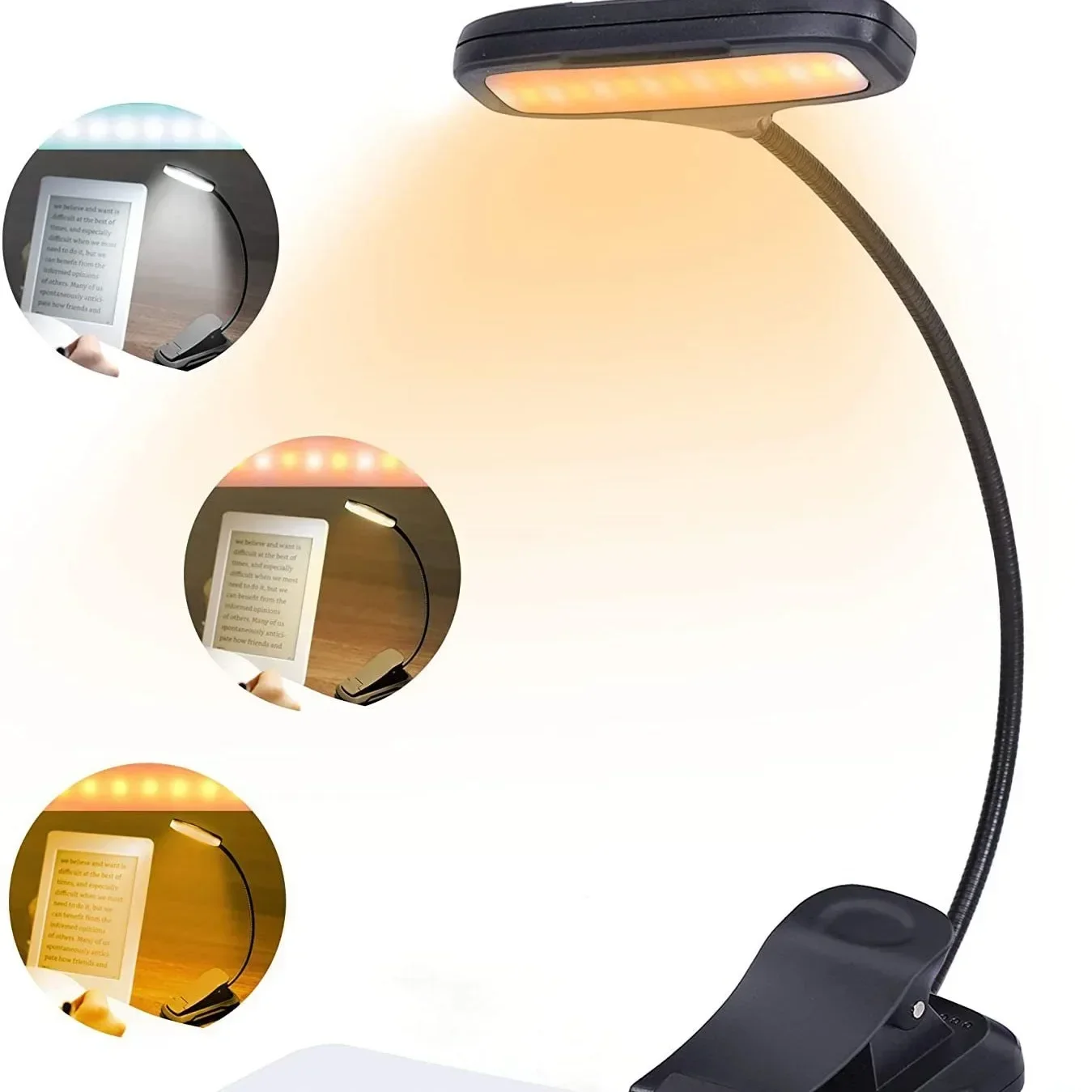 

DurableTable Lamp Led Eye Protection Creative Reading Lamp Bedroom Student Clip Learning Small Table Lamp Type C Charging 400mAh